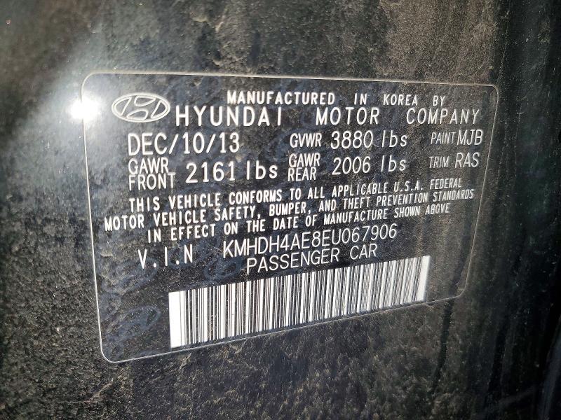 Продаж на аукціоні авто 2014 Hyundai Elantra, vin: KMHDH4AE8EU067906, номер лоту: 63448376