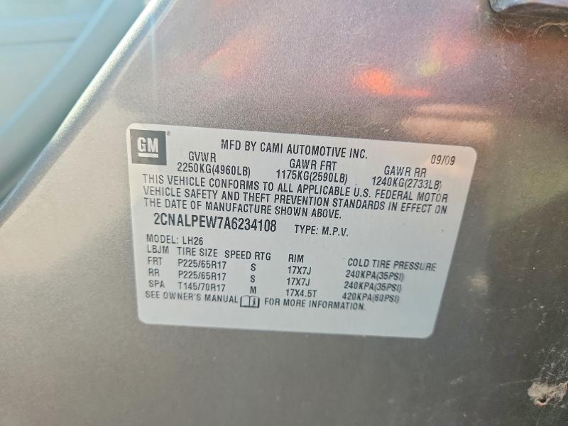 Aukcja sprzedaży 2010 Chevrolet Equinox, vin: 2CNALPEW7A6234108, numer aukcji: 65326506