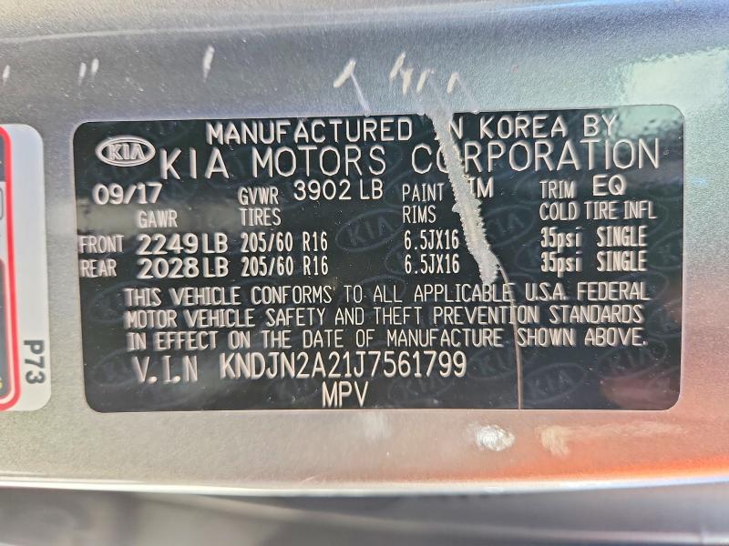 Продажа на аукционе авто 2018 Kia Soul, vin: KNDJN2A21J7561799, номер лота: 65576446