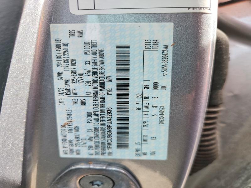 65103326 :رقم المزاد ، 1FMCU9GN9PUA32936 vin ، 2023 Ford Escape مزاد بيع