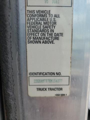 2017 Kenworth Construction მანქანა იყიდება აუქციონზე, vin: 2XKHAM7X7HM154377, აუქციონის ნომერი: 66000696