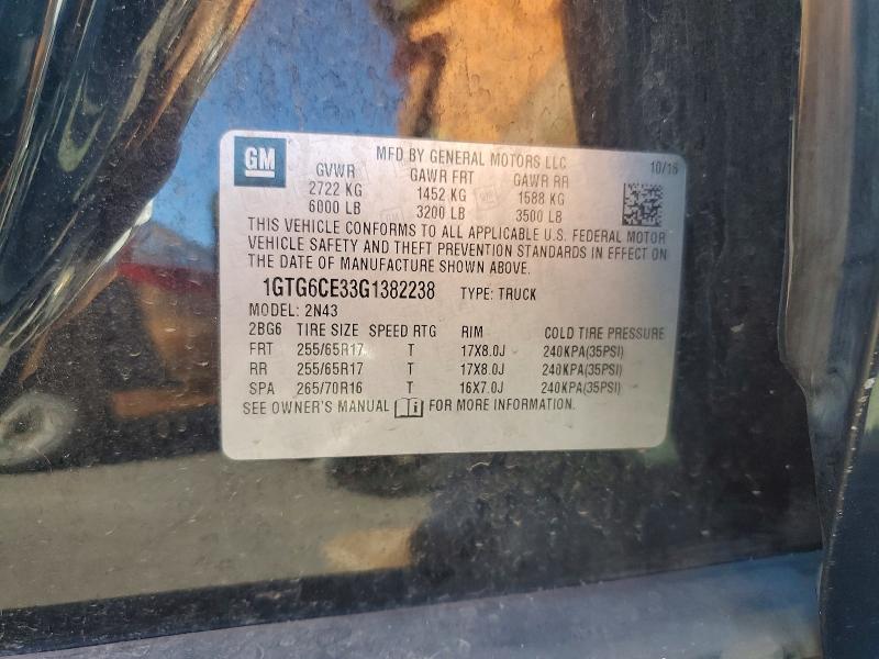 66574406 :رقم المزاد ، 1GTG6CE33G1382238 vin ، 2016 Gmc Canyon مزاد بيع