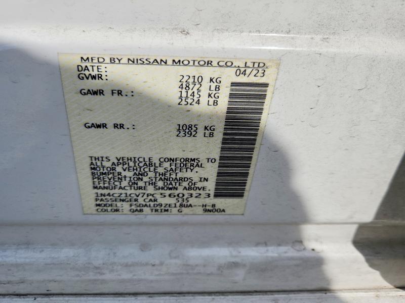 65204426 :رقم المزاد ، 1N4CZ1CV7PC560323 vin ، 2023 Nissan Leaf مزاد بيع
