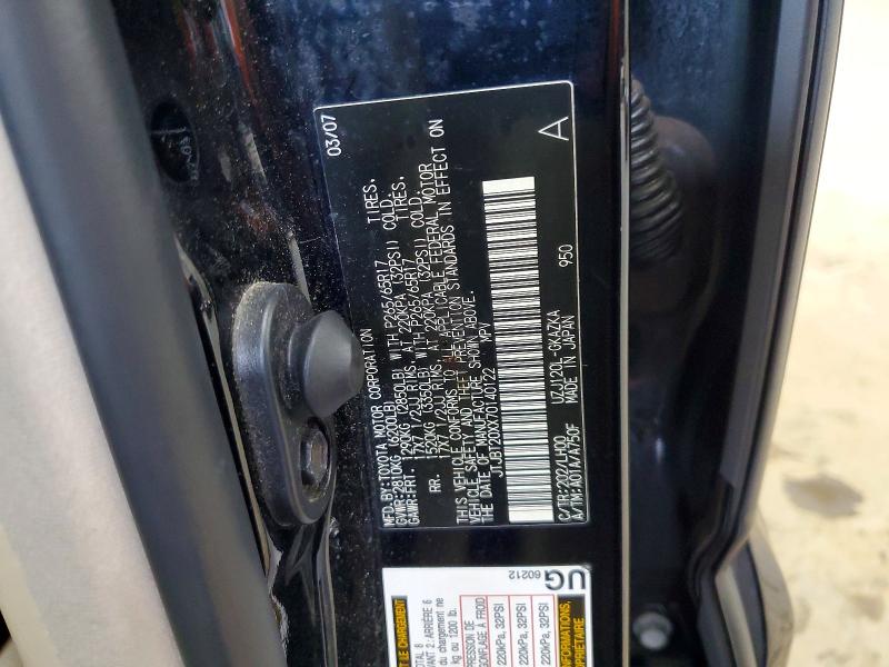 Aukcja sprzedaży 2007 Lexus Gx, vin: JTJBT20XX70140122, numer aukcji: 63990826