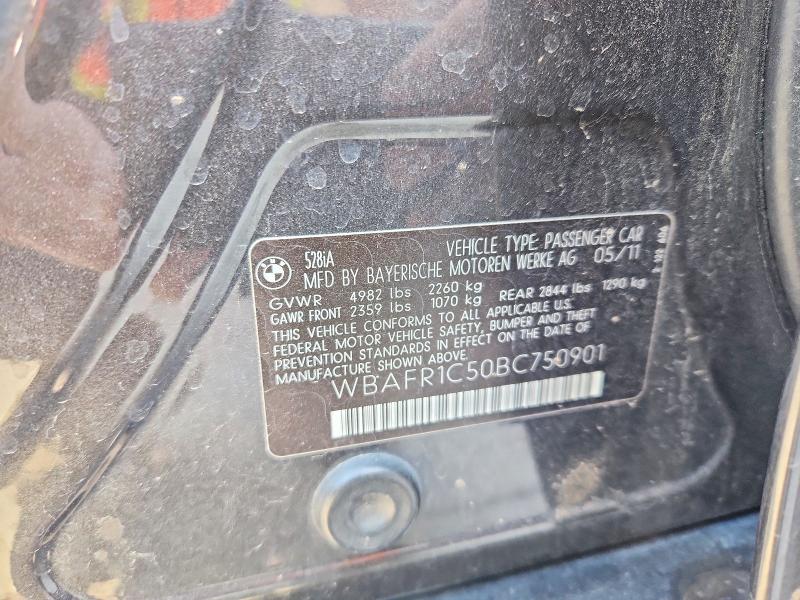 64489926 :رقم المزاد ، WBAFR1C50BC750901 vin ، 2011 Bmw 528 مزاد بيع