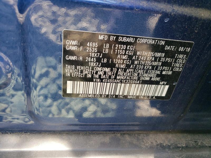 Продажа на аукционе авто 2019 Subaru Outback, vin: 4S4BSANC1K3208641, номер лота: 65796996