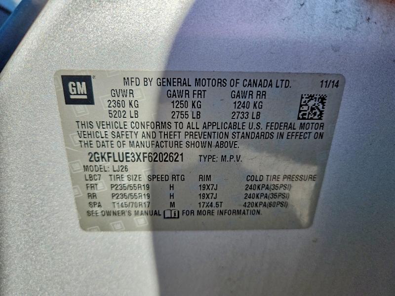 Продаж на аукціоні авто 2015 Gmc Terrain, vin: 2GKFLUE3XF6202621, номер лоту: 63356796