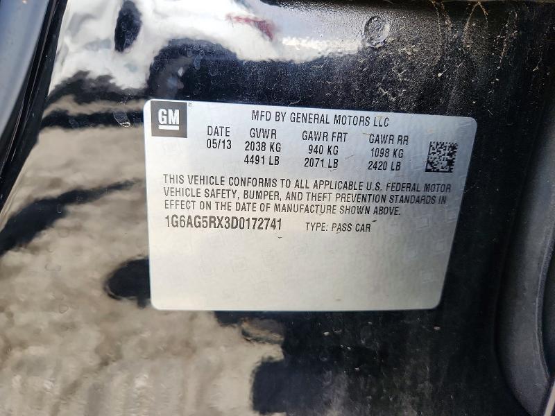 Продаж на аукціоні авто 2013 Cadillac Ats, vin: 1G6AG5RX3D0172741, номер лоту: 65703896
