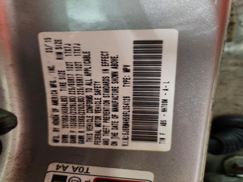 64085306 :رقم المزاد ، 5J6RM4H59FL054126 vin ، 2015 Honda Cr-v مزاد بيع