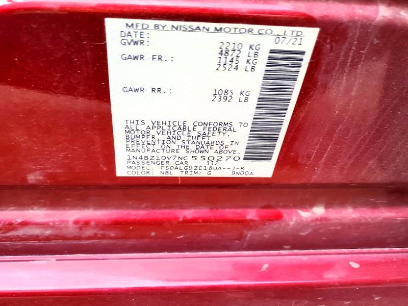 Продажа на аукционе авто 2022 Nissan Leaf, vin: 1N4BZ1DV7NC550270, номер лота: 64498786