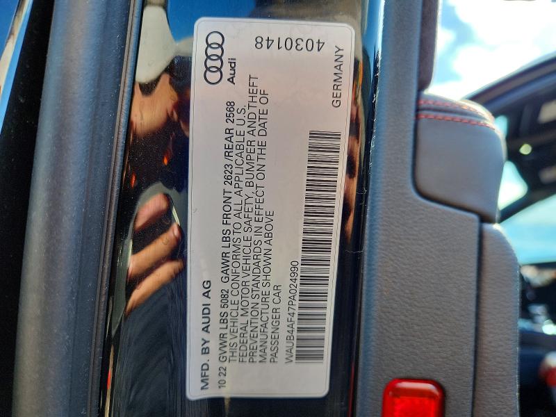 Продаж на аукціоні авто 2023 Audi S4, vin: WAUB4AF47PA024990, номер лоту: 65377296