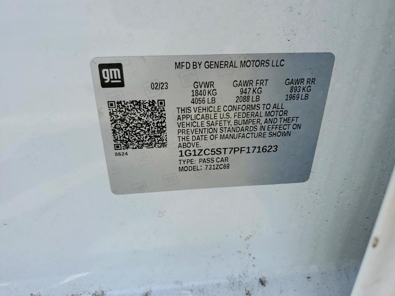 2023 Chevrolet Malibu მანქანა იყიდება აუქციონზე, vin: 1G1ZC5ST7PF171623, აუქციონის ნომერი: 66600776