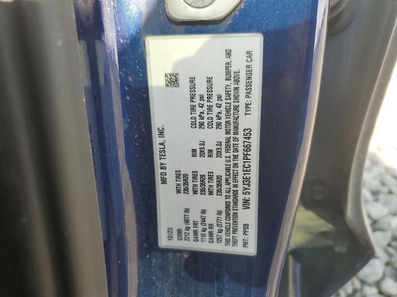 64505496 :رقم المزاد ، 5YJ3E1EC1PF667453 vin ، 2023 Tesla Model 3 مزاد بيع