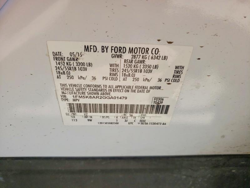 Продажа на аукционе авто 2016 Ford Explorer, vin: 1FM5K8AR2GGA01479, номер лота: 65945396