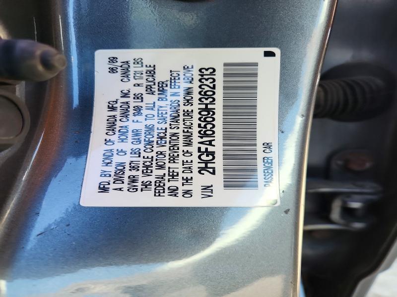 Продаж на аукціоні авто 2009 Honda Civic, vin: 2HGFA16569H362313, номер лоту: 66337596