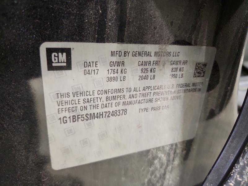 Продажа на аукционе авто 2017 Chevrolet Cruze, vin: 1G1BF5SM4H7248378, номер лота: 66187266