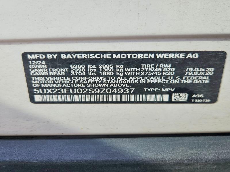 Aukcja sprzedaży 2025 Bmw X5, vin: 5UX23EU02S9Z04937, numer aukcji: 63889406