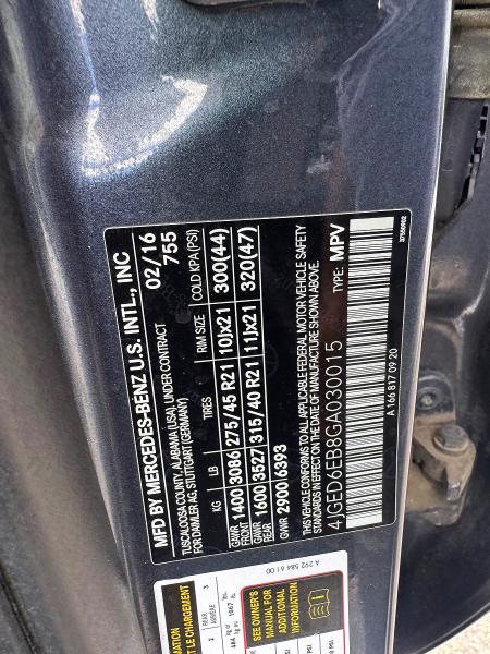 66789146 :رقم المزاد ، 4JGED6EB8GA030015 vin ، 2016 Mercedes-benz Gle Coupe مزاد بيع
