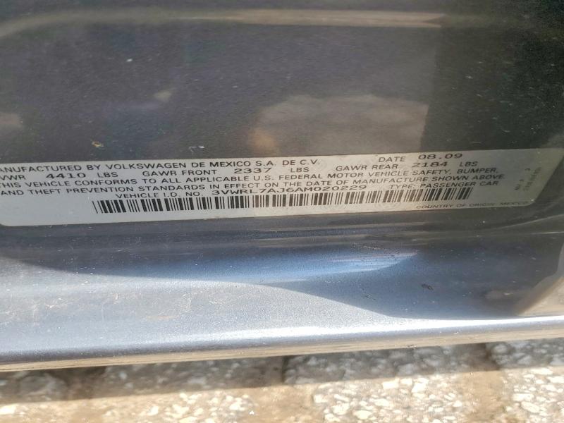 63841426 :رقم المزاد ، 3VWRL7AJ6AM020229 vin ، 2010 Volkswagen Jetta مزاد بيع