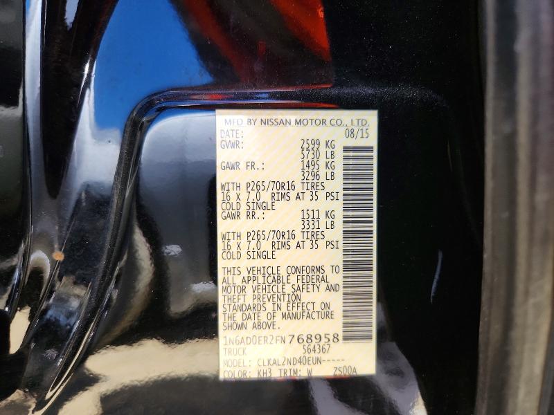 Продаж на аукціоні авто 2015 Nissan Frontier, vin: 1N6AD0ER2FN768958, номер лоту: 63448306