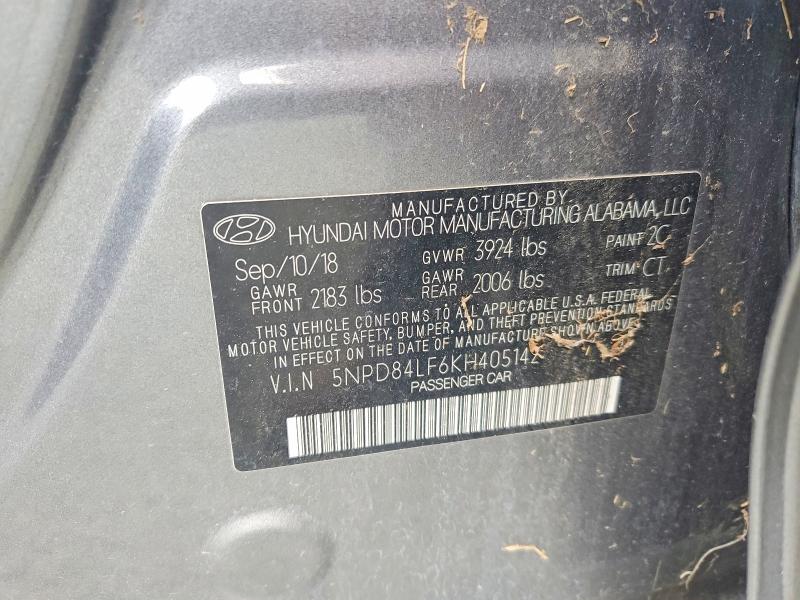 Aukcja sprzedaży 2019 Hyundai Elantra, vin: 5NPD84LF6KH405142, numer aukcji: 64621346