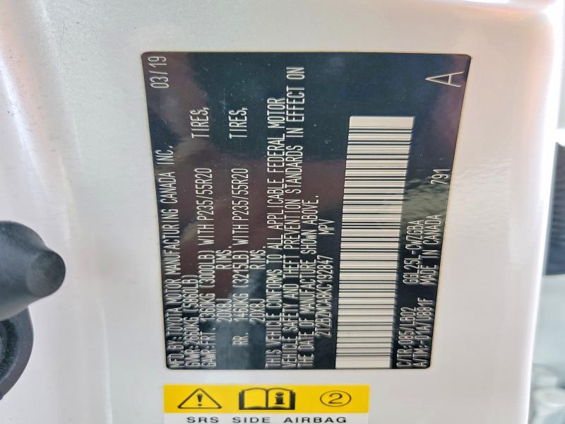 2019 Lexus Rx 350 მანქანა იყიდება აუქციონზე, vin: 2T2BZMCA8KC192847, აუქციონის ნომერი: 64761256