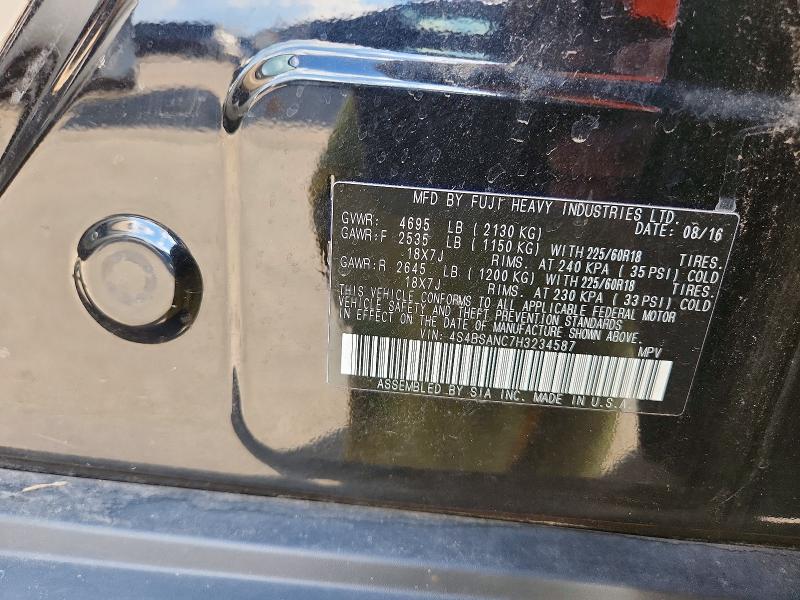 Aukcja sprzedaży 2017 Subaru Outback, vin: 4S4BSANC7H3234587, numer aukcji: 65507736