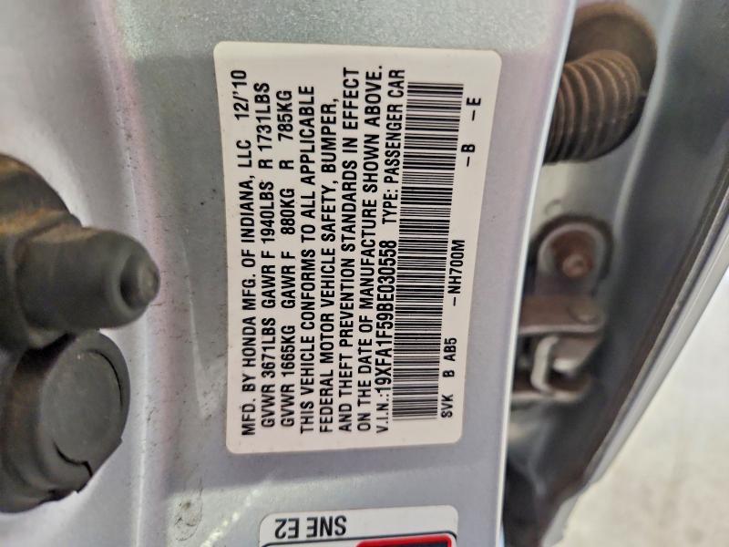Aukcja sprzedaży 2011 Honda Civic, vin: 19XFA1F59BE030558, numer aukcji: 65642856