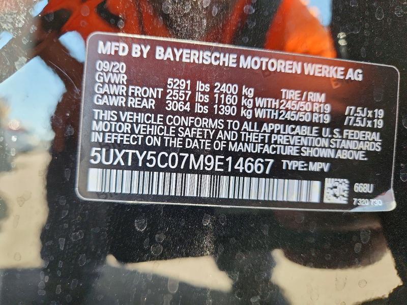 Продаж на аукціоні авто 2021 Bmw X3, vin: 5UXTY5C07M9E14667, номер лоту: 67325756