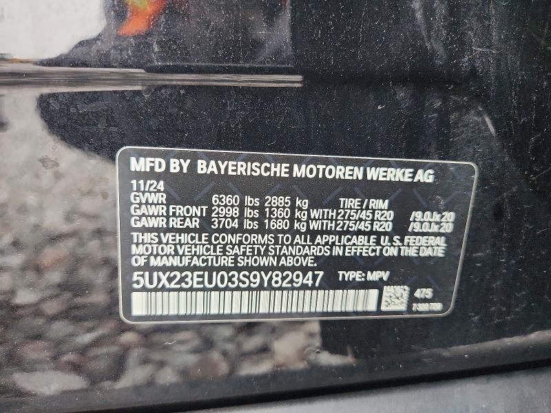 Aukcja sprzedaży 2025 Bmw X5, vin: 5UX23EU03S9Y82947, numer aukcji: 63725276