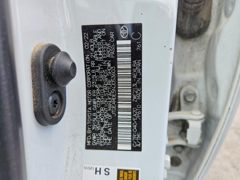 2022 Toyota Corolla მანქანა იყიდება აუქციონზე, vin: JTDEAMDE5NJ053603, აუქციონის ნომერი: 60212666