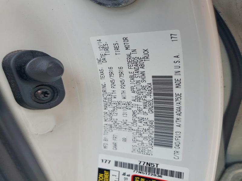 Aukcja sprzedaży 2015 Toyota Tacoma, vin: 5TFJU4GN2FX073646, numer aukcji: 65880806