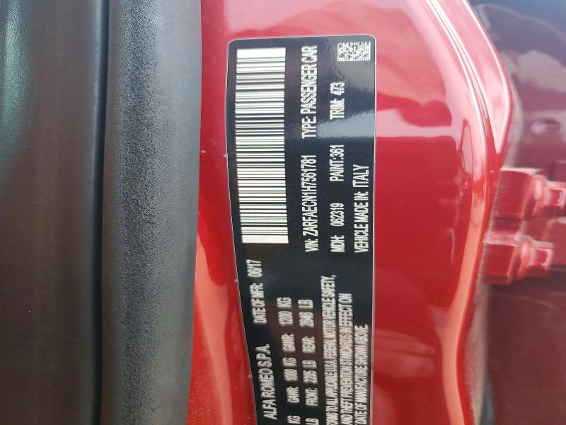 Aukcja sprzedaży 2017 Alfa Romeo Giulia, vin: ZARFAECN1H7561781, numer aukcji: 64144716
