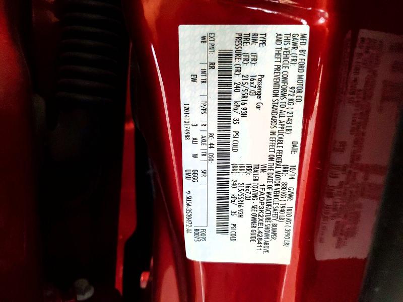 Aukcja sprzedaży 2014 Ford Focus, vin: 1FADP3K2XEL428411, numer aukcji: 65569646