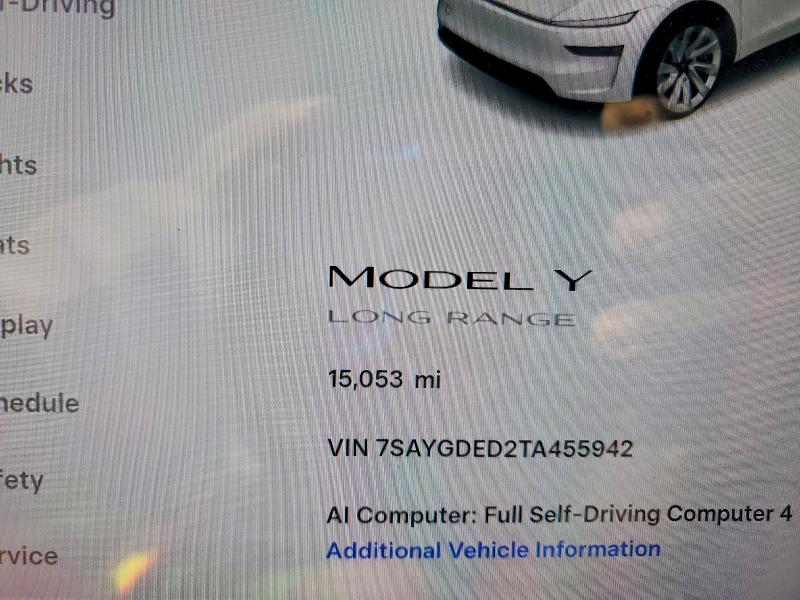 Aukcja sprzedaży 2026 Tesla Model Y, vin: 7SAYGDED2TA455942, numer aukcji: 60852156