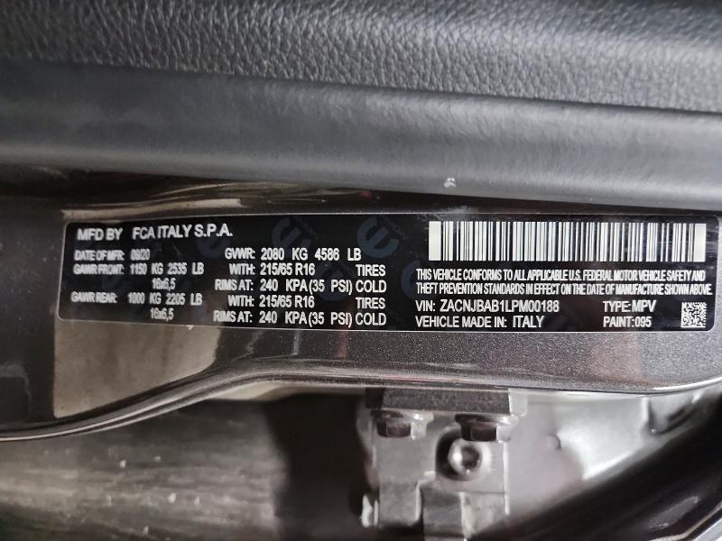 Продажа на аукционе авто 2020 Jeep Renegade, vin: ZACNJBAB1LPM00188, номер лота: 63125356