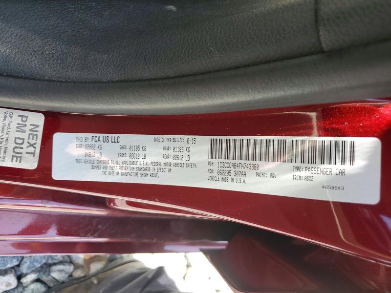 Aukcja sprzedaży 2015 Chrysler 200, vin: 1C3CCCAB4FN743380, numer aukcji: 64050216