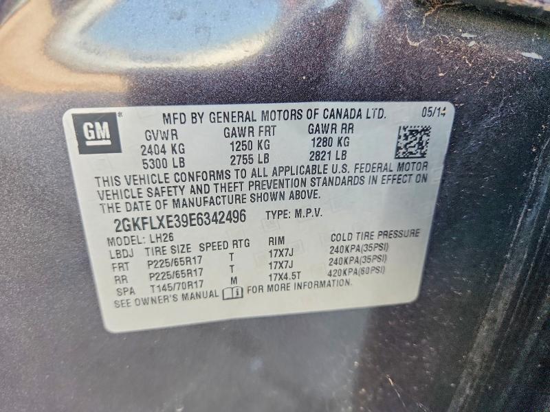 66925766 :رقم المزاد ، 2GKFLXE39E6342496 vin ، 2014 Gmc Terrain مزاد بيع