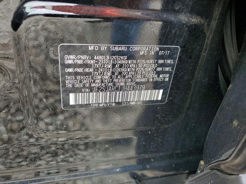 65220356 :رقم المزاد ، JF2SJARC1JH443979 vin ، 2018 Subaru Forester مزاد بيع