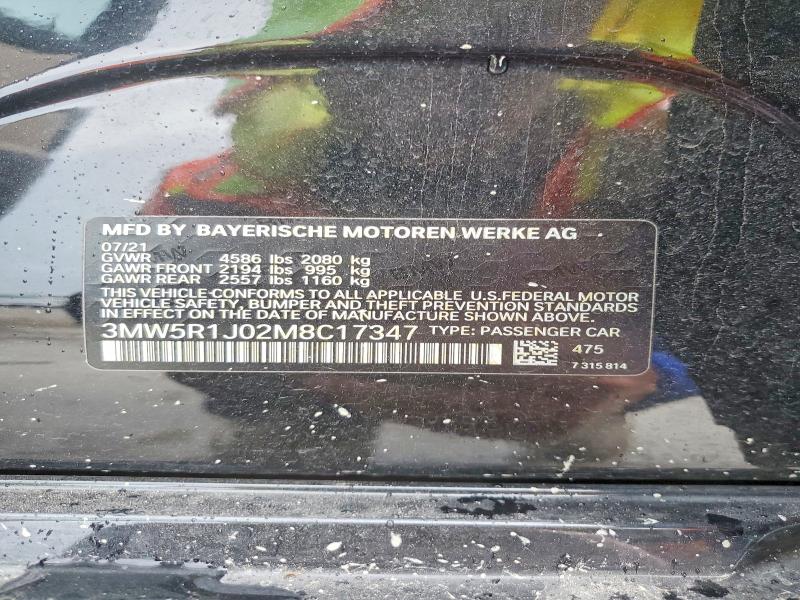 Продажа на аукционе авто 2021 Bmw 330i, vin: 3MW5R1J02M8C17347, номер лота: 65549956