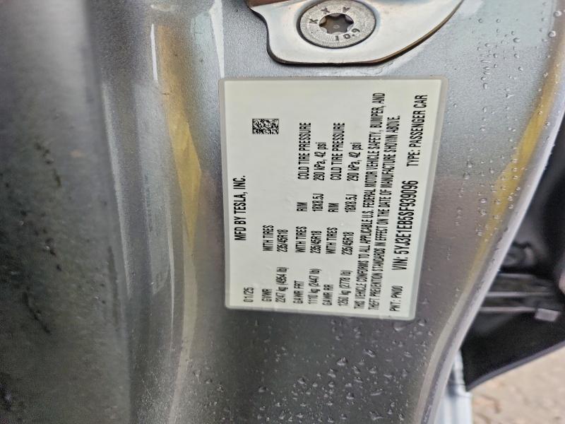 Продаж на аукціоні авто 2025 Tesla Model 3, vin: 5YJ3E1EB5SF939096, номер лоту: 64679556
