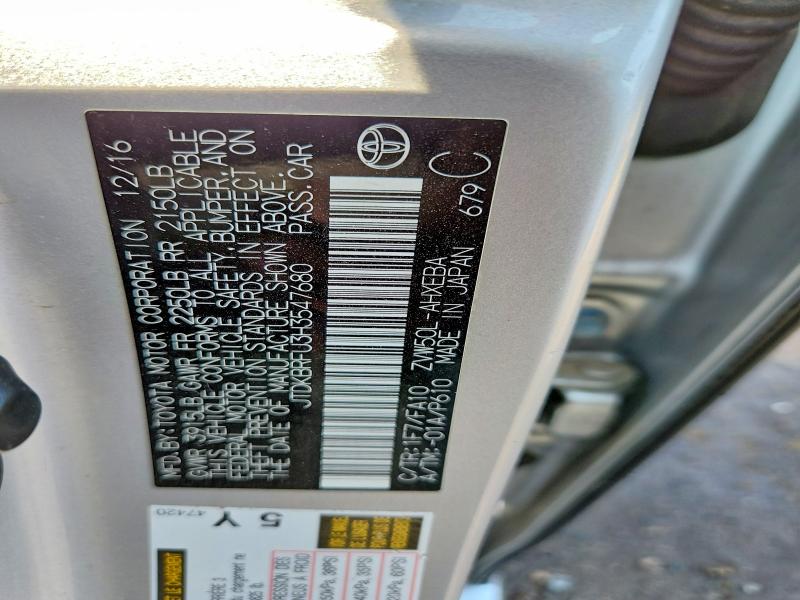 Aukcja sprzedaży 2017 Toyota Prius, vin: JTDKBRFU3H3547680, numer aukcji: 63411816