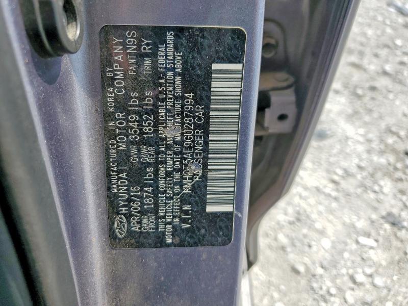 Продажа на аукционе авто 2016 Hyundai Accent, vin: KMHCT5AE9GU287994, номер лота: 66143926