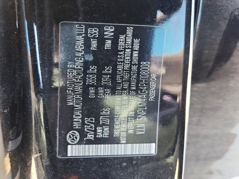 Aukcja sprzedaży 2023 Hyundai Elantra, vin: 5NPLM4AG4PH108008, numer aukcji: 65611656
