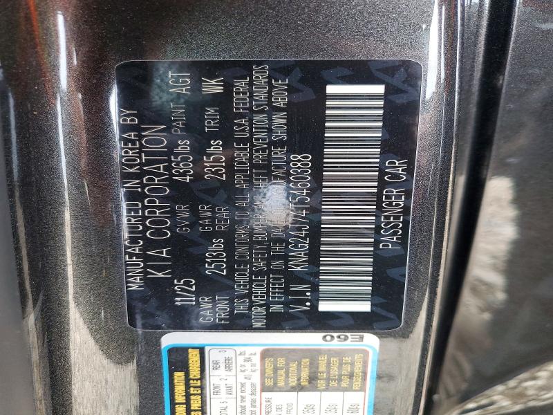 Продаж на аукціоні авто 2026 Kia K5, vin: KNAG24J74T5460388, номер лоту: 63751236