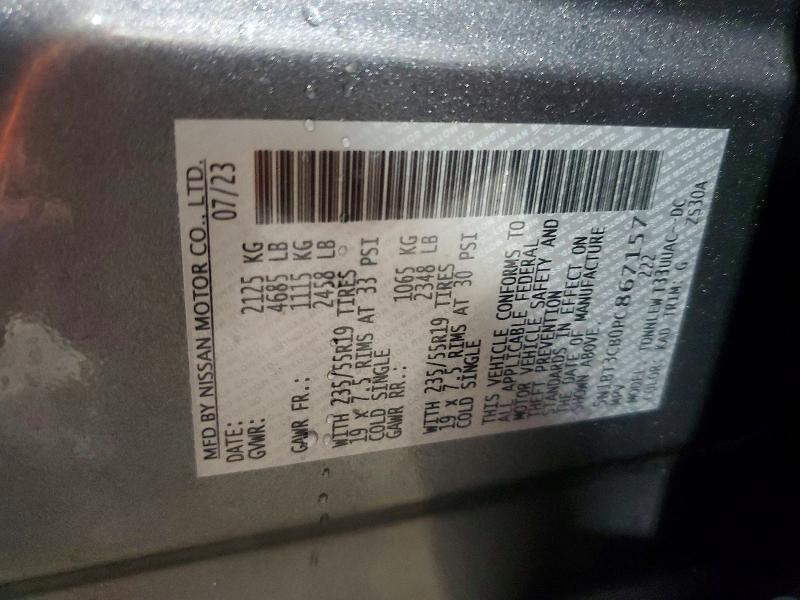 67006966 :رقم المزاد ، 5N1BT3CB0PC867157 vin ، 2023 Nissan Rogue مزاد بيع