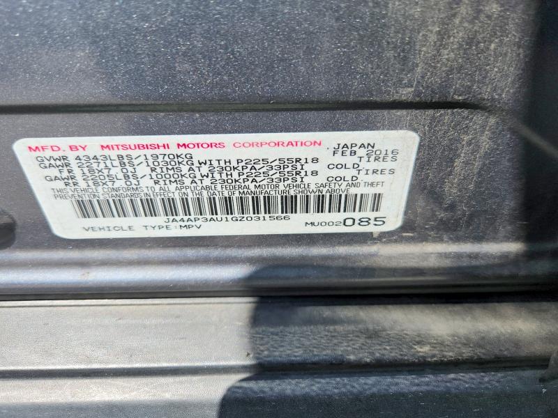 Aukcja sprzedaży 2016 Mitsubishi Outlander Sport, vin: JA4AP3AU1GZ031566, numer aukcji: 65952386