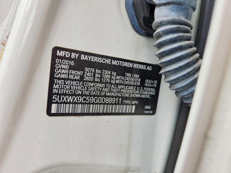 Aukcja sprzedaży 2016 Bmw X3, vin: 5UXWX9C59G0D88911, numer aukcji: 66422346