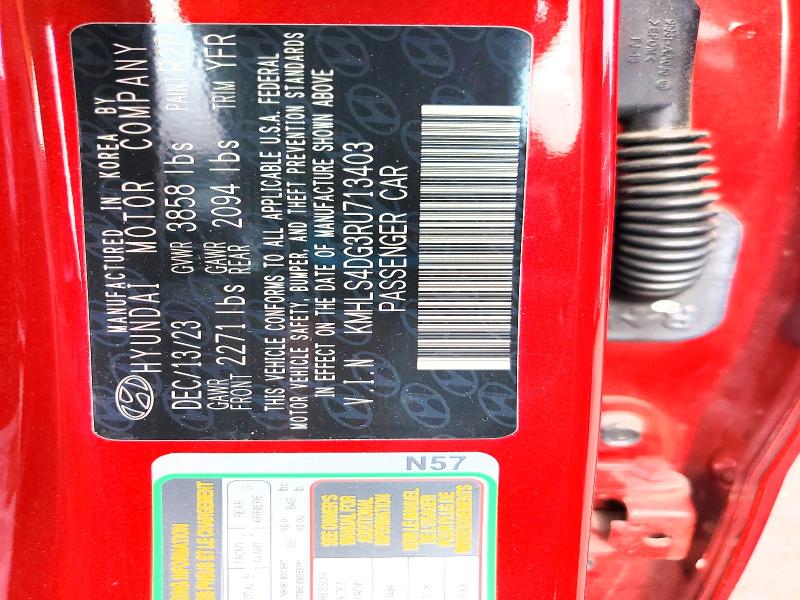 Продажа на аукционе авто 2024 Hyundai Elantra, vin: KMHLS4DG3RU713403, номер лота: 63834736