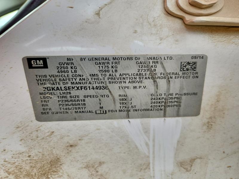63251796 :رقم المزاد ، 2GKALSEKXF6144936 vin ، 2015 Gmc Terrain مزاد بيع